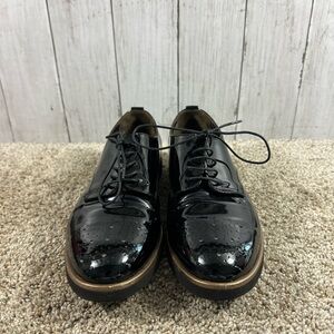 AGL (Attilio Giusti Leombruni) Women's Black Patent Leather Oxford Brogue 37 / 7